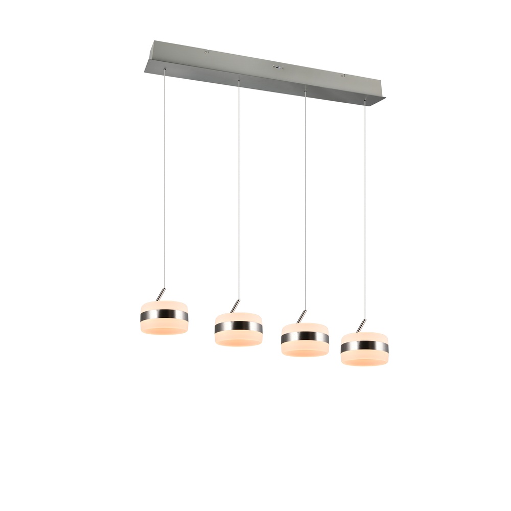 Trio Design hanglamp Dios nikkel 4-lichts - 331410407