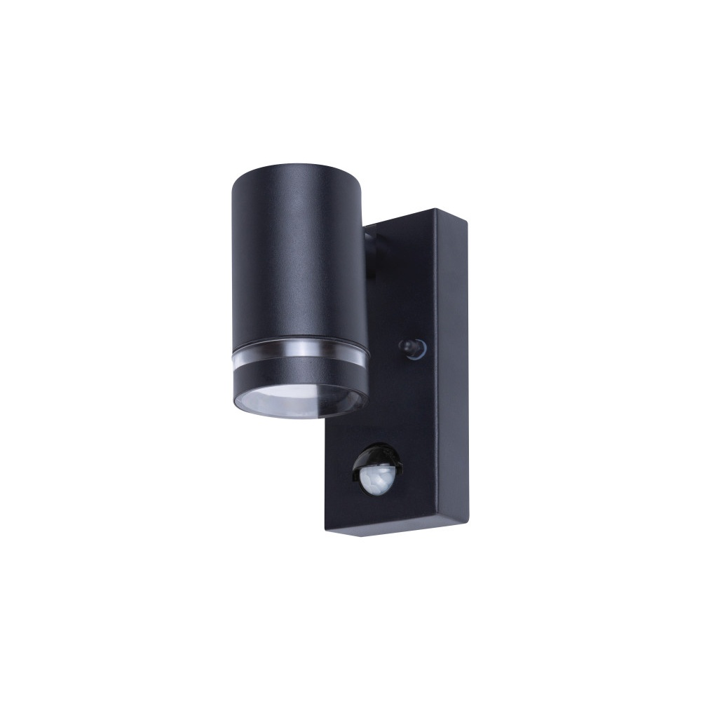 Lyora Wandspot met sensorOpden Zwart - 1x GU10 - ILDED045