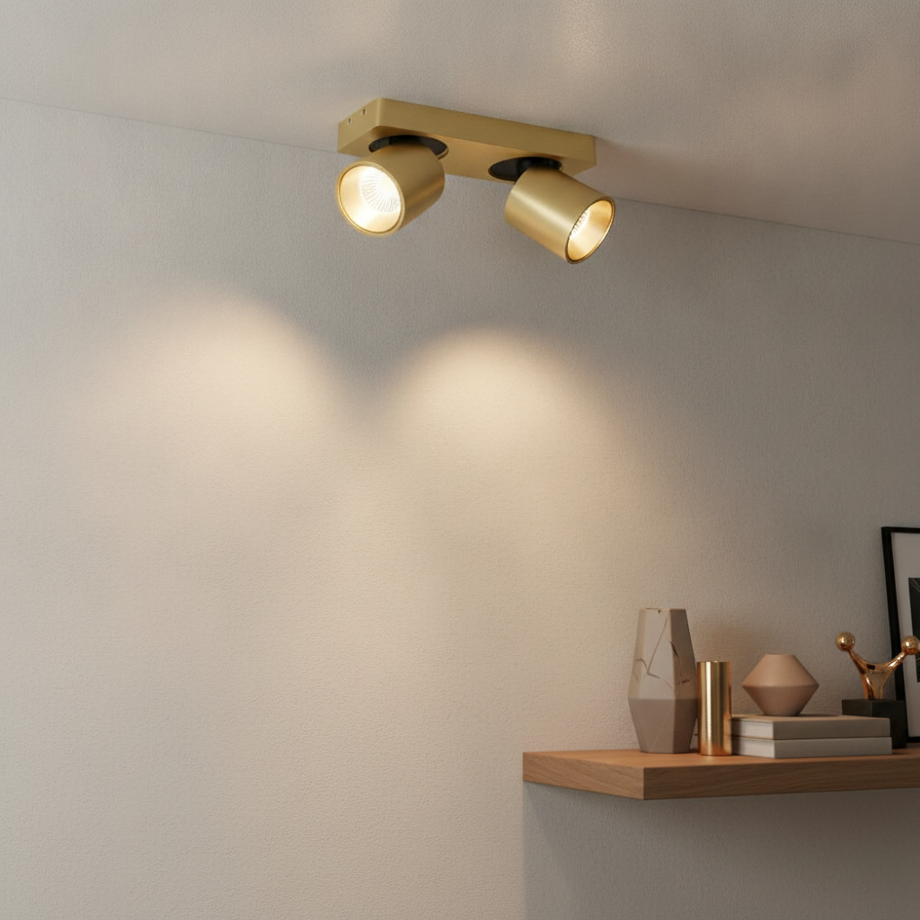 Led plafondspot Laguna 2-lichts goud