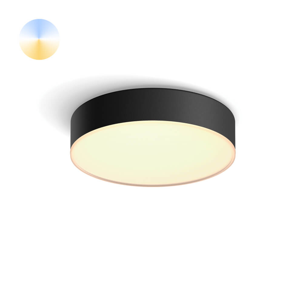 Philips PlafondlampHue Enrave S - White Ambiance Ø 26,1cm zwart - 915005996501