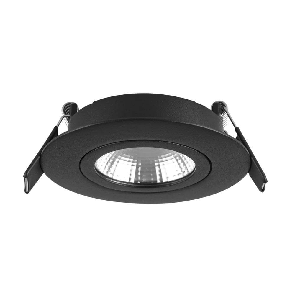 Artdelight Ronde inbouwspot Dublin zwart - DL 15053 ZW