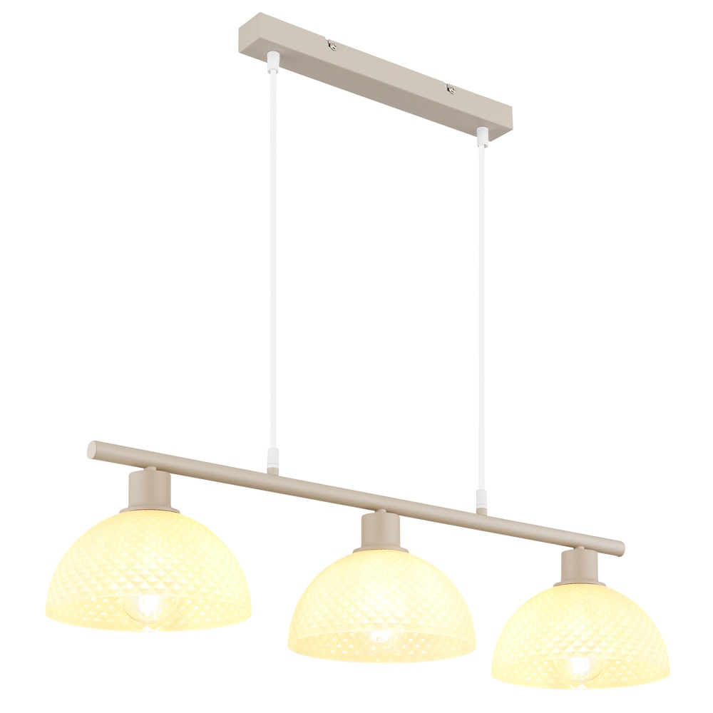 Globo 3-lichts hanglamp Selma zand bruin - 1501-3S