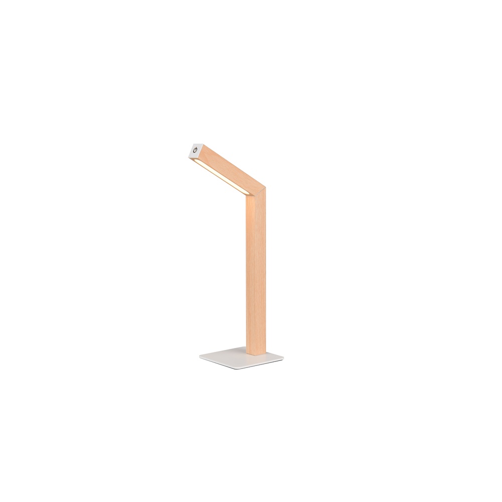 Trio Design tafellampSkip oplaadbaar wit met hout - R55951135