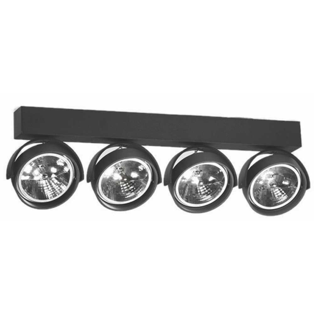 Artdelight 12 volt opbouwspotDutchess 4-lichts, zwart - QR 0004 ZW afbeelding