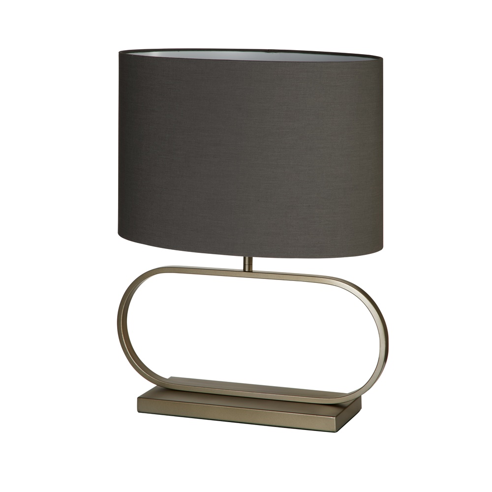 Searchlight TafellampSleek brons met grijze kap - EU92102GY
