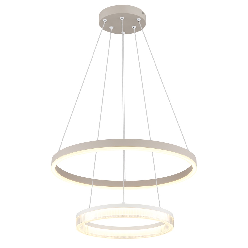 Globo Moderne hanglamp Marlenne zand bruin Ø 50cm - 48046H1