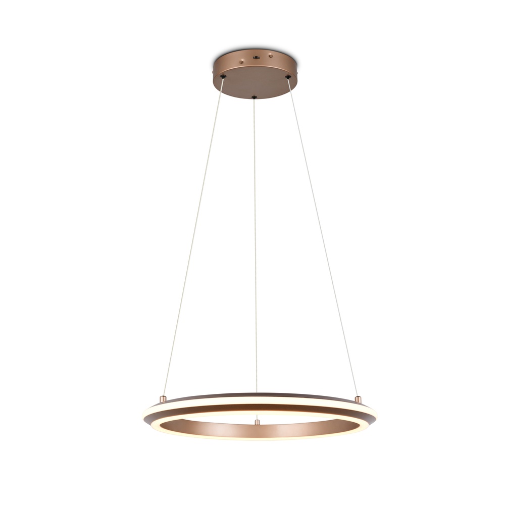 Trio Hanglamp Amador mokka bruin Ø 45cm - 331010165