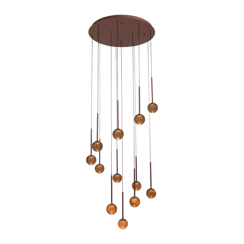 Premium by Lucide HanglampCalina 12-lichts met amber bollen - 24406/84/96