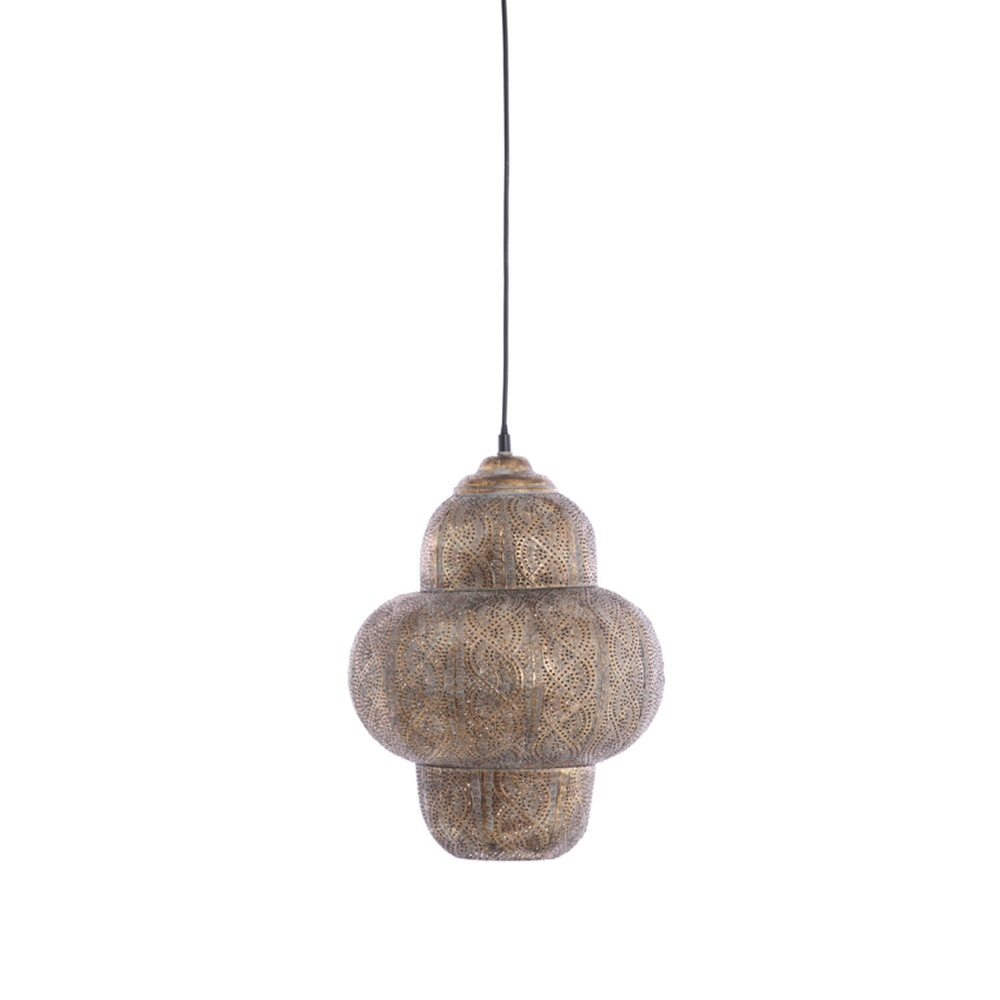 Light & Living Tiffany hanglamp Ryota bruin Ø 30,5cm - 2993085