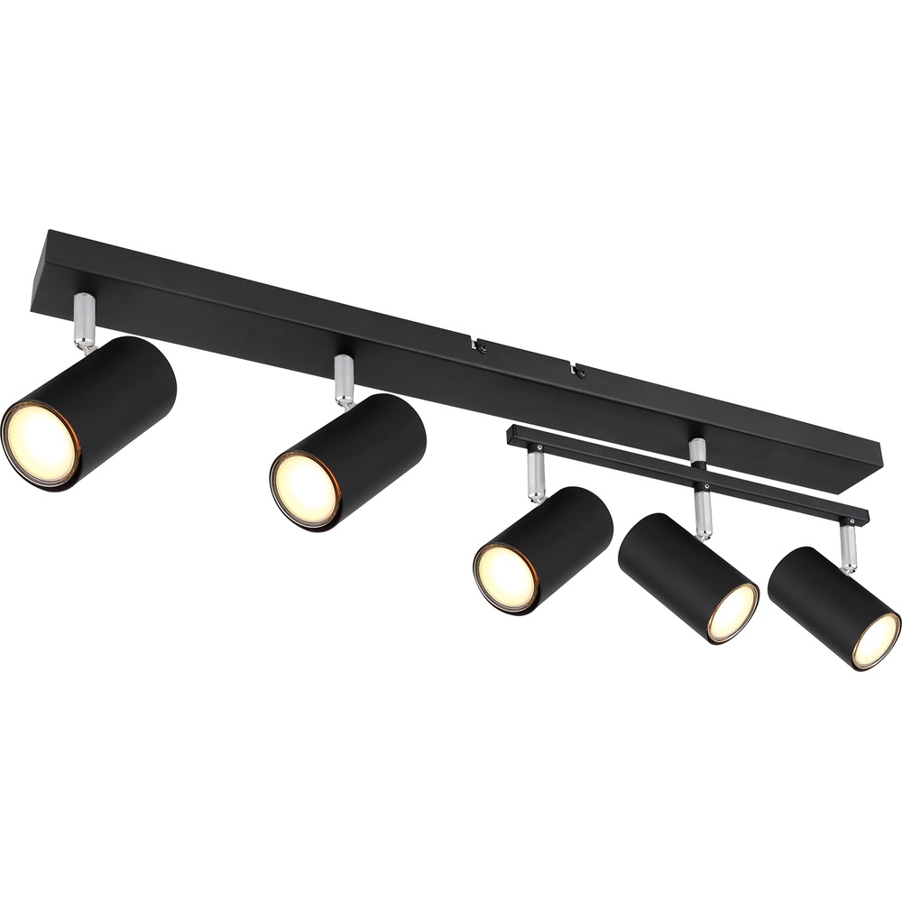 Globo Plafondlamp 5-lichtsRobby zwart - 57911-5B
