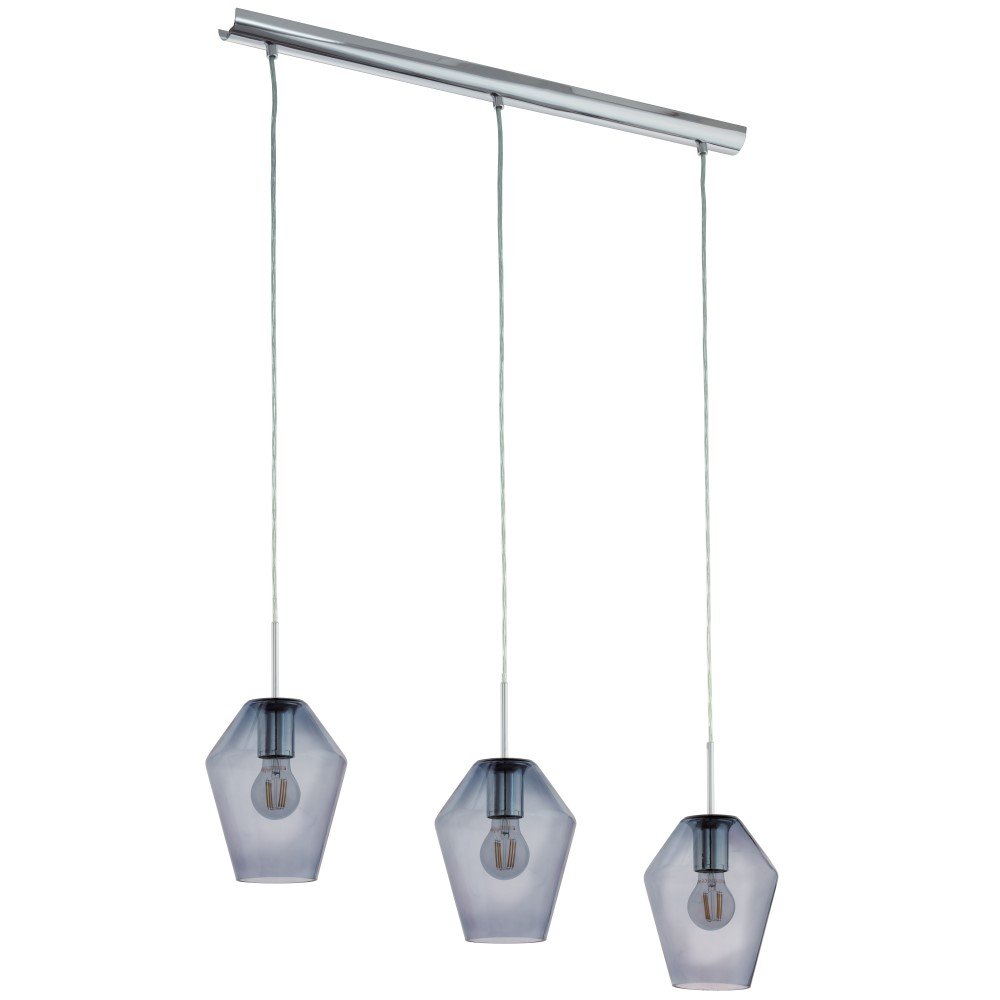 Eglo HanglampMurmillo 3-lichts chroom met smoke - 96774