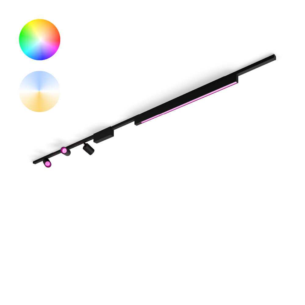 Philips Hue Perifo - White and color set van 3 spots en bar zwart - 929003117501