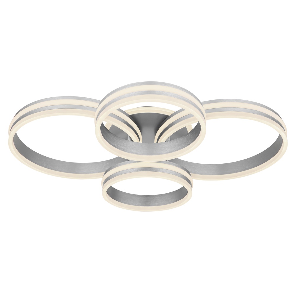 Globo Plafondlamp Rubio grijs 4 ringen - 67260-90