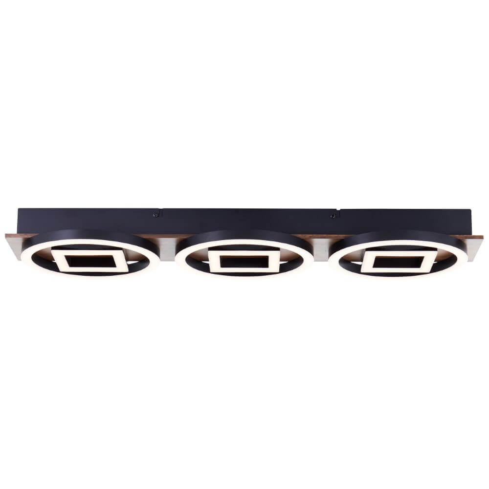 Brilliant Unieke plafondlampMaureen zwart met hout - G80112/76