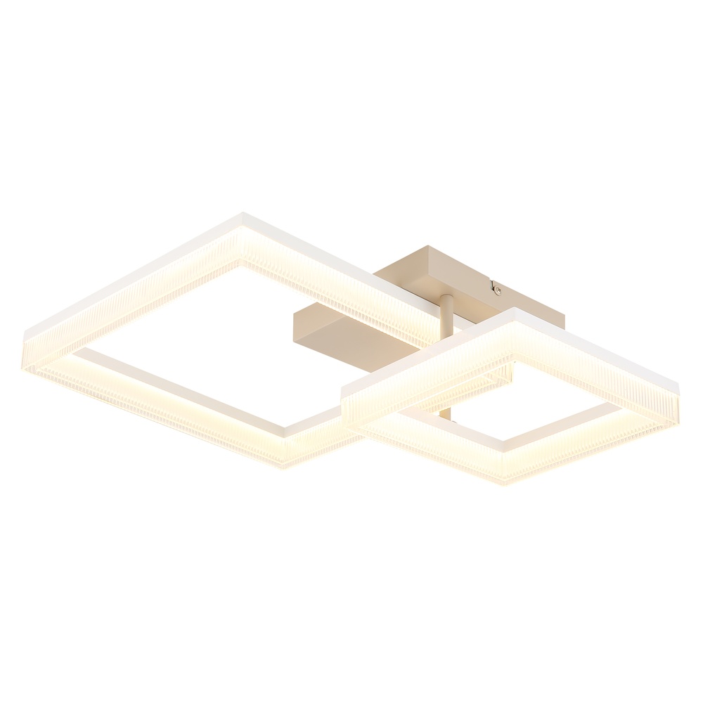 Globo Moderne plafondlamp Marlenne zand bruin vierkant - 48047D