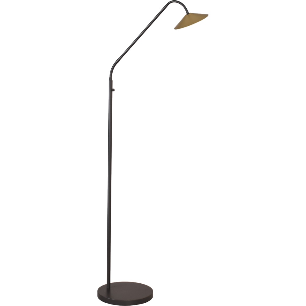 Masterlight Staande leeslamp Ceppo zwart met goud - 1150-81-02