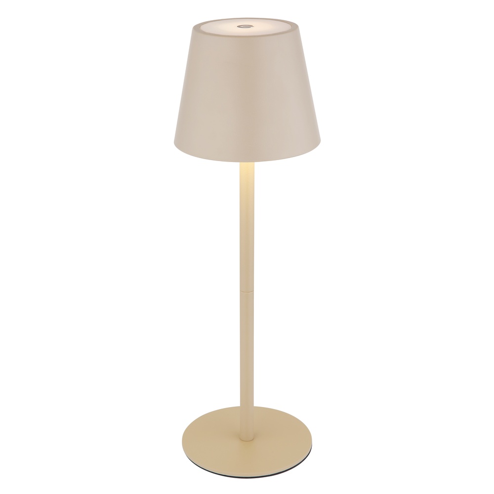 Globo Moderne tafellamp Vannie I zand bruin ook voor fles oplaadbaar - 58488S
