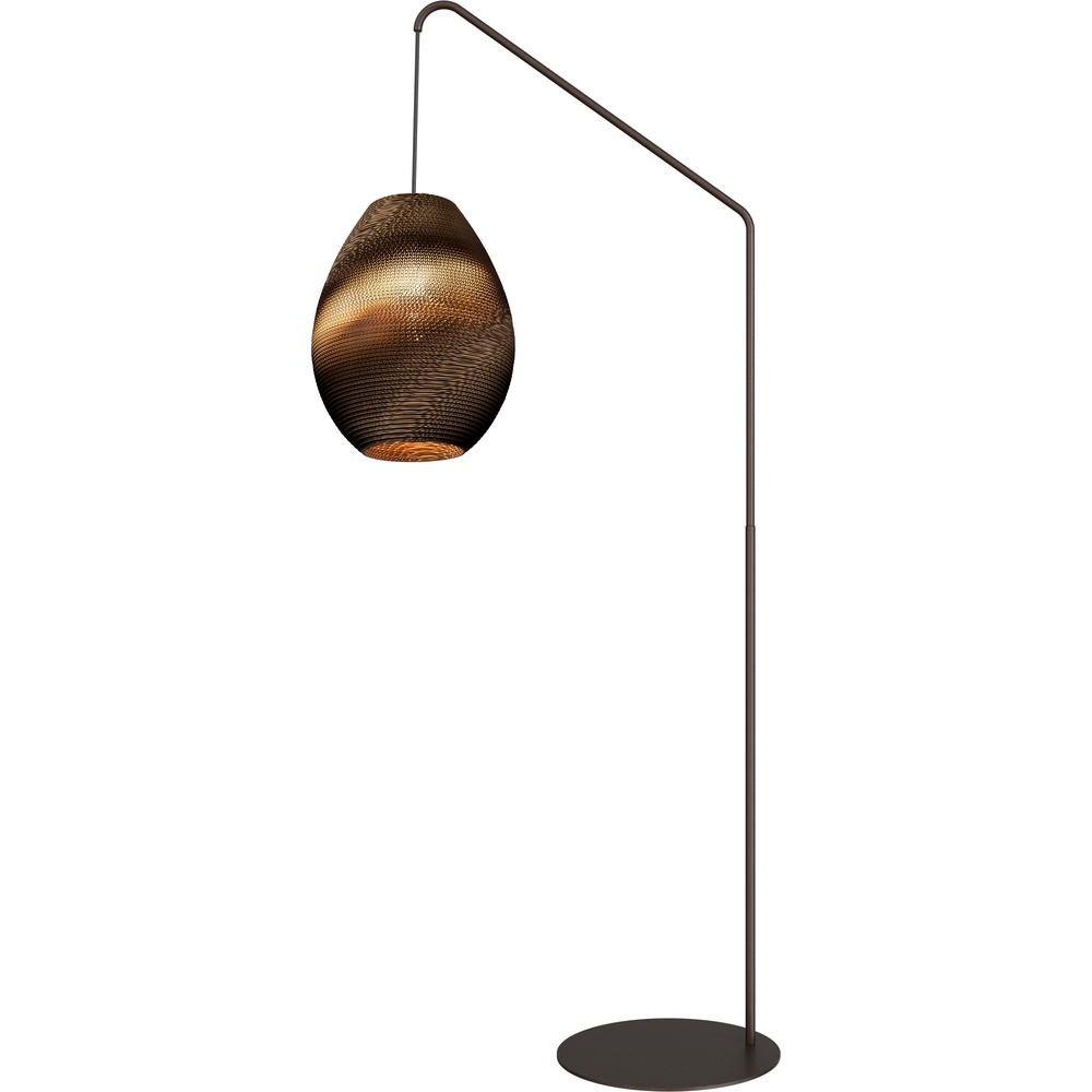 Masterlight VloerlampCarta Pineapple Think-paper kap cacao Ø 39cm - 1560-15-39