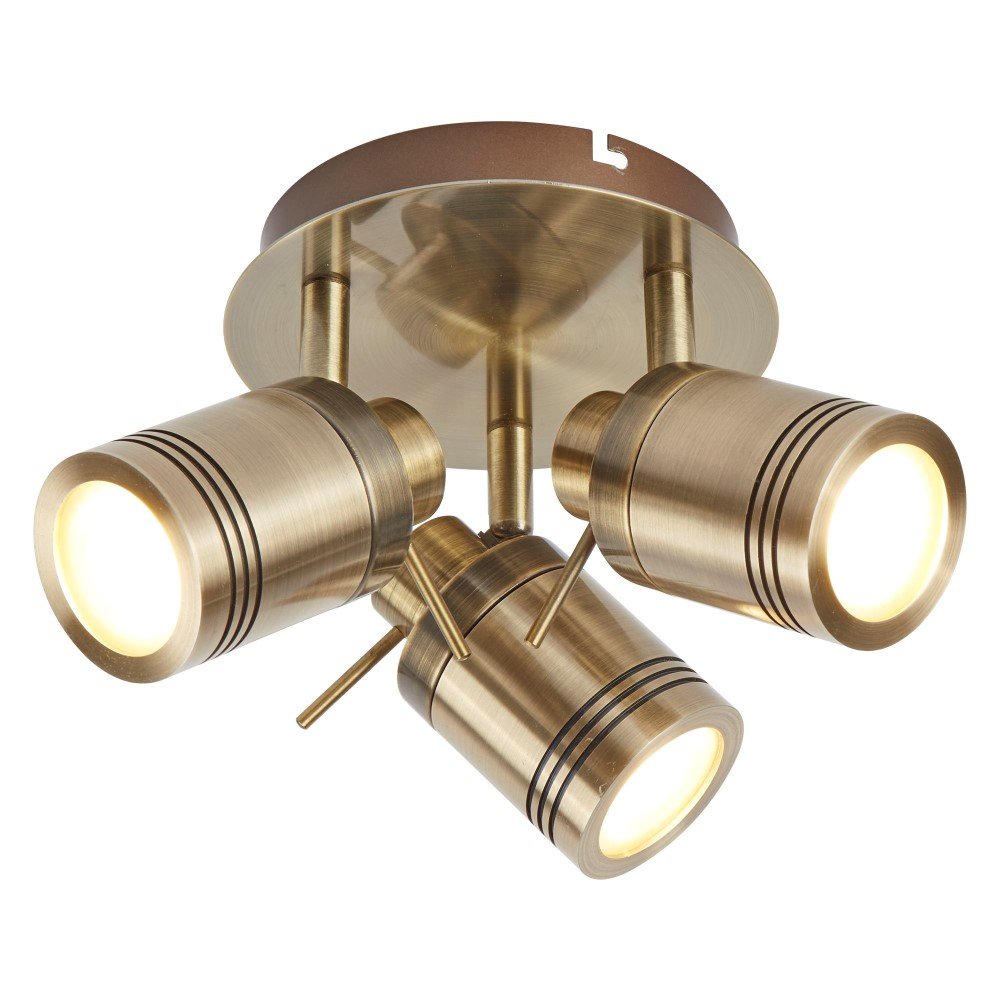 Searchlight Antieke badkamer plafondspot Samson brons - 6603AB