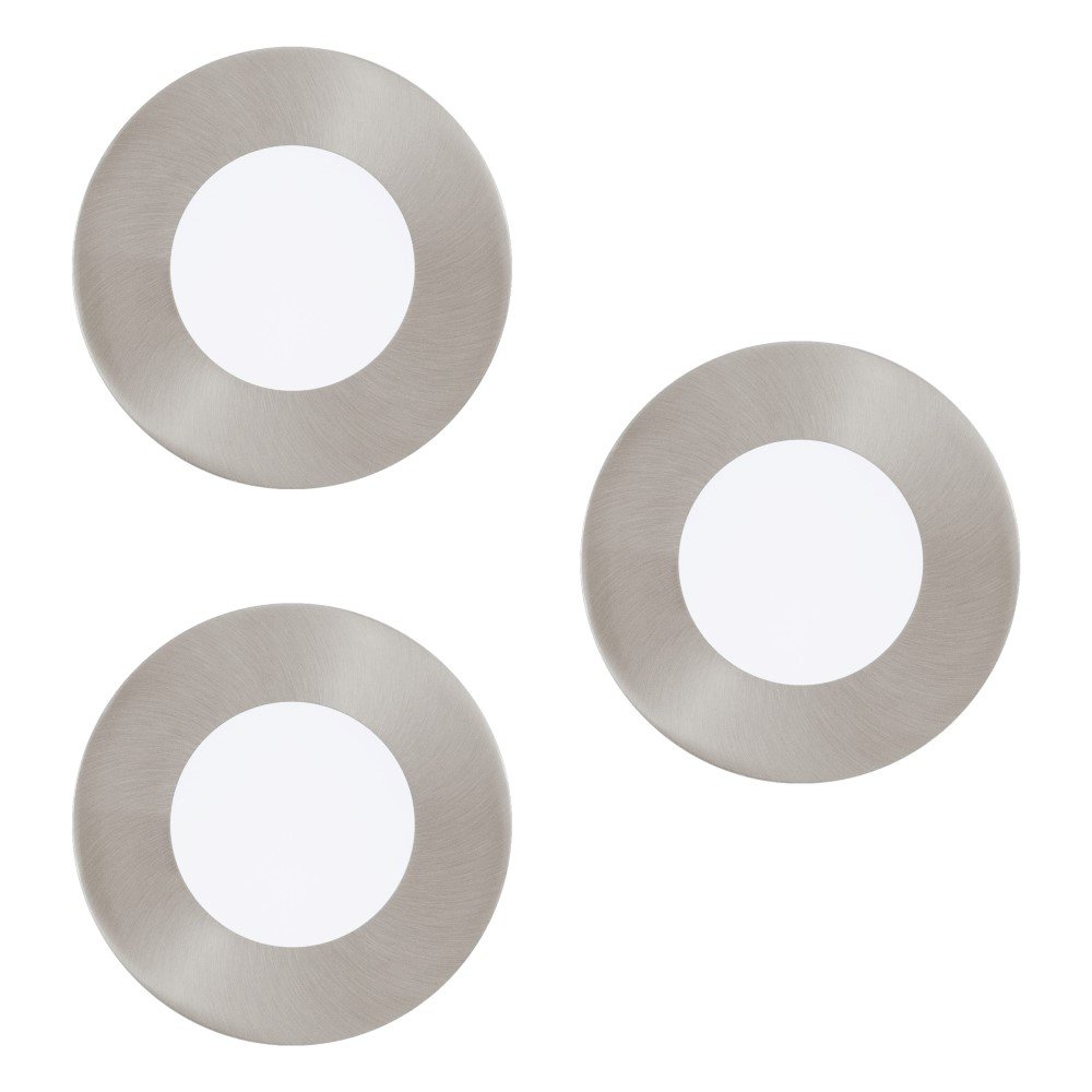 Eglo Inbouwspots Fueva-C set van 3 x 8,5cm metaalgrijs - 32882