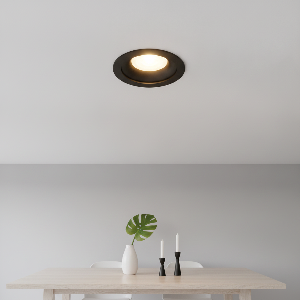 Artdelight Zwarte inbouwspotDownel rond - DL 911 ZW