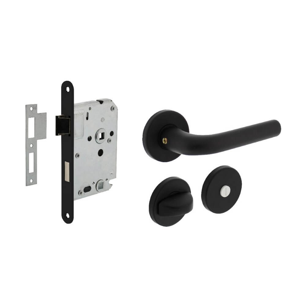 Intersteel Compleet deurklinksetEucla toilet zwart - 0023.210016