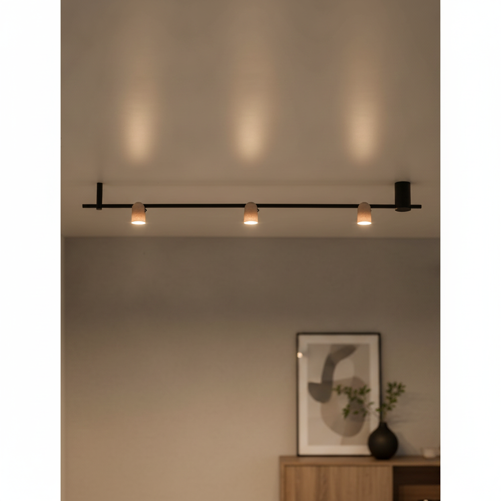 Lyora PlafondlampSirmos zwart met mokka bruin - 9088132