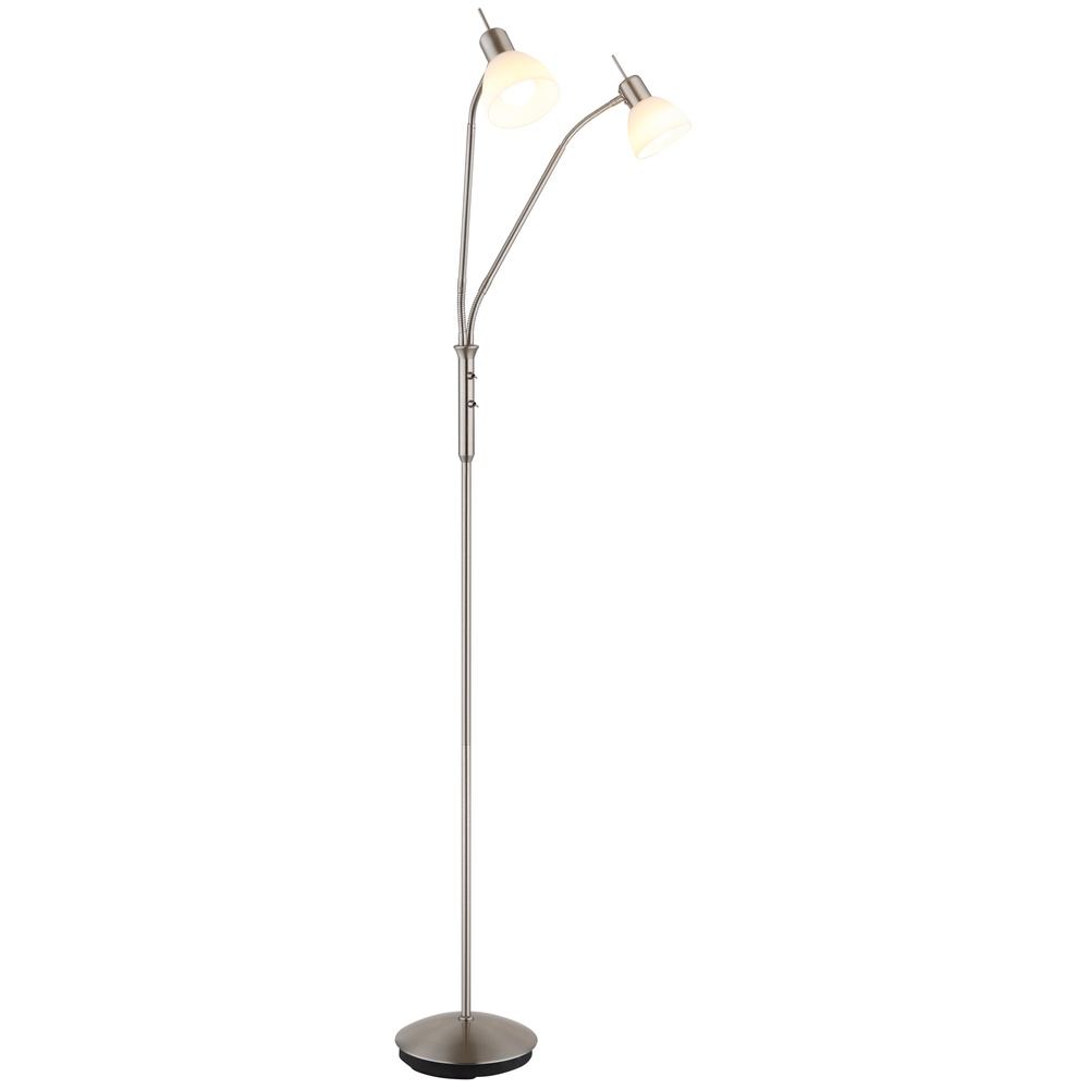Globo Leeslamp 2-lichts Malte nikkel - 41490201