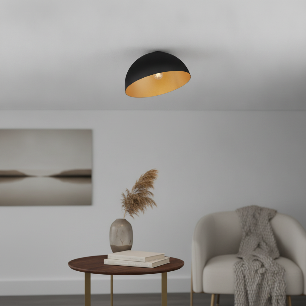 Lyora PlafondlampOnia zwart met goud Ø 40cm - 111086