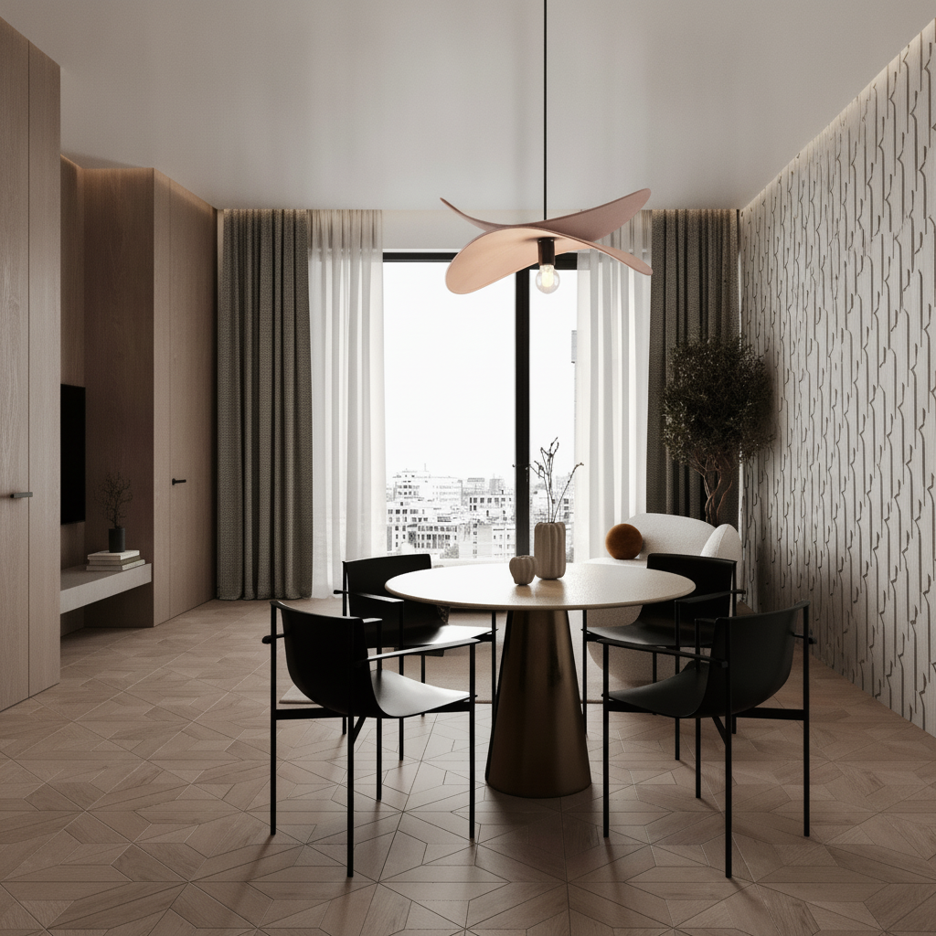 Lyora Moderne hanglampLuve zwart met mokka bruin - 9061121