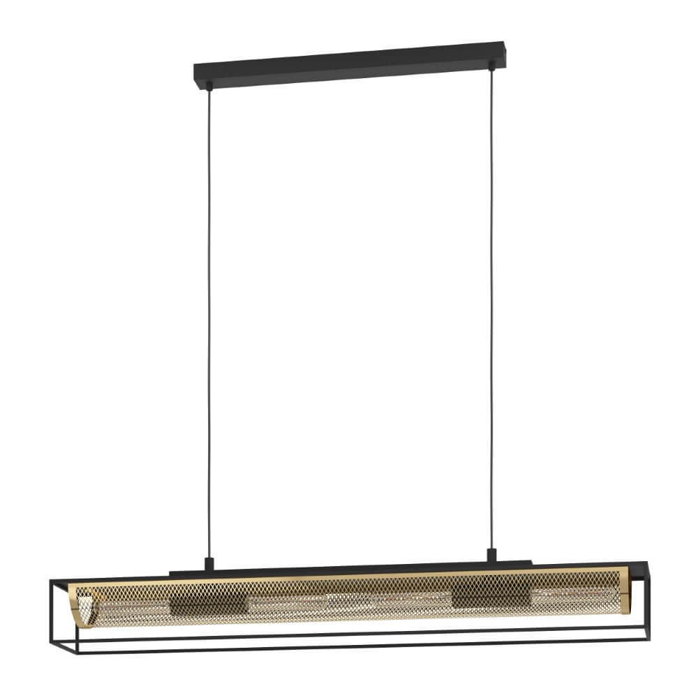 Eglo Landelijke hanglamp Nohales zwart met goud - 43788
