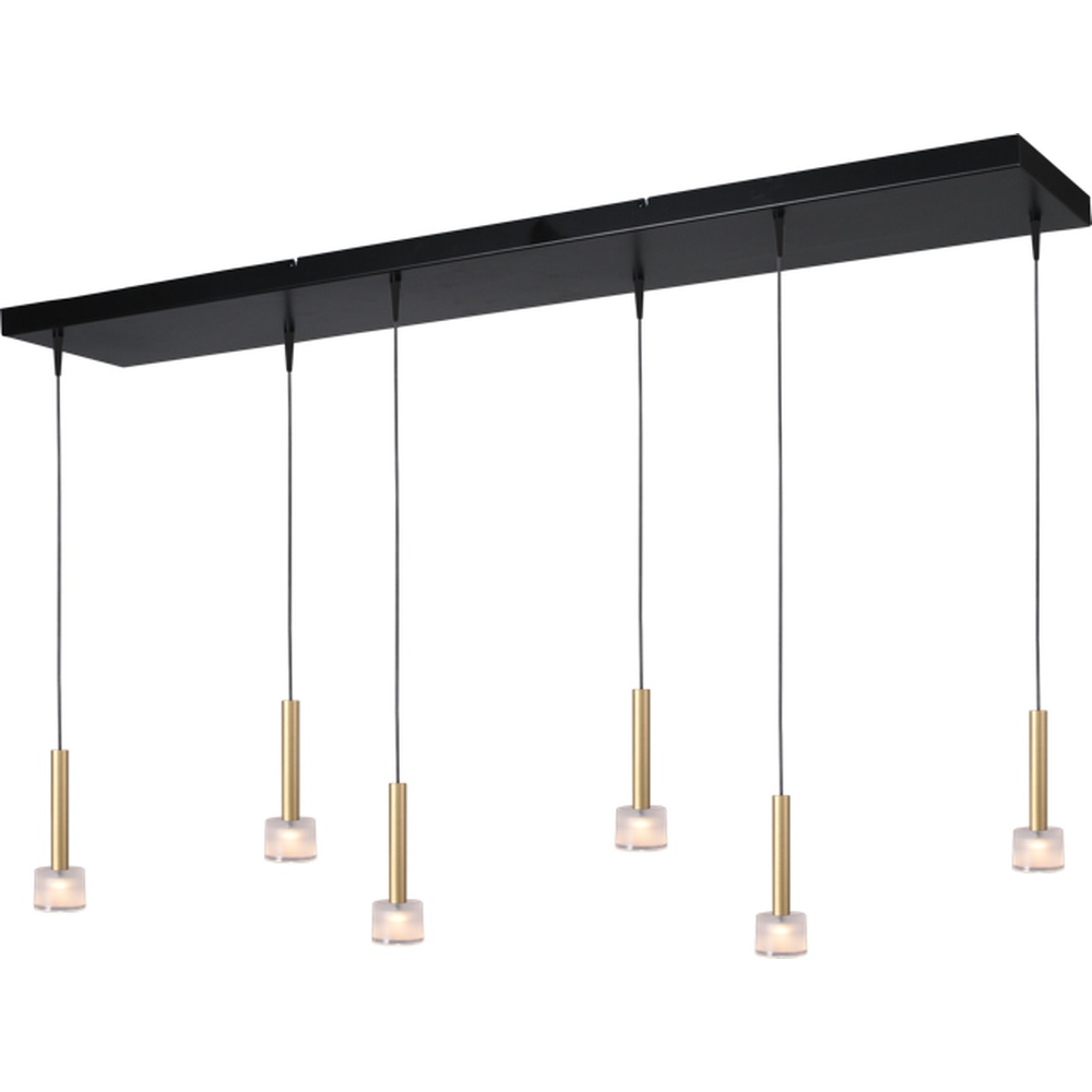 Masterlight 6-lichts hanglamp Fabro led - mat goud - 2991-05-02-130-25-6