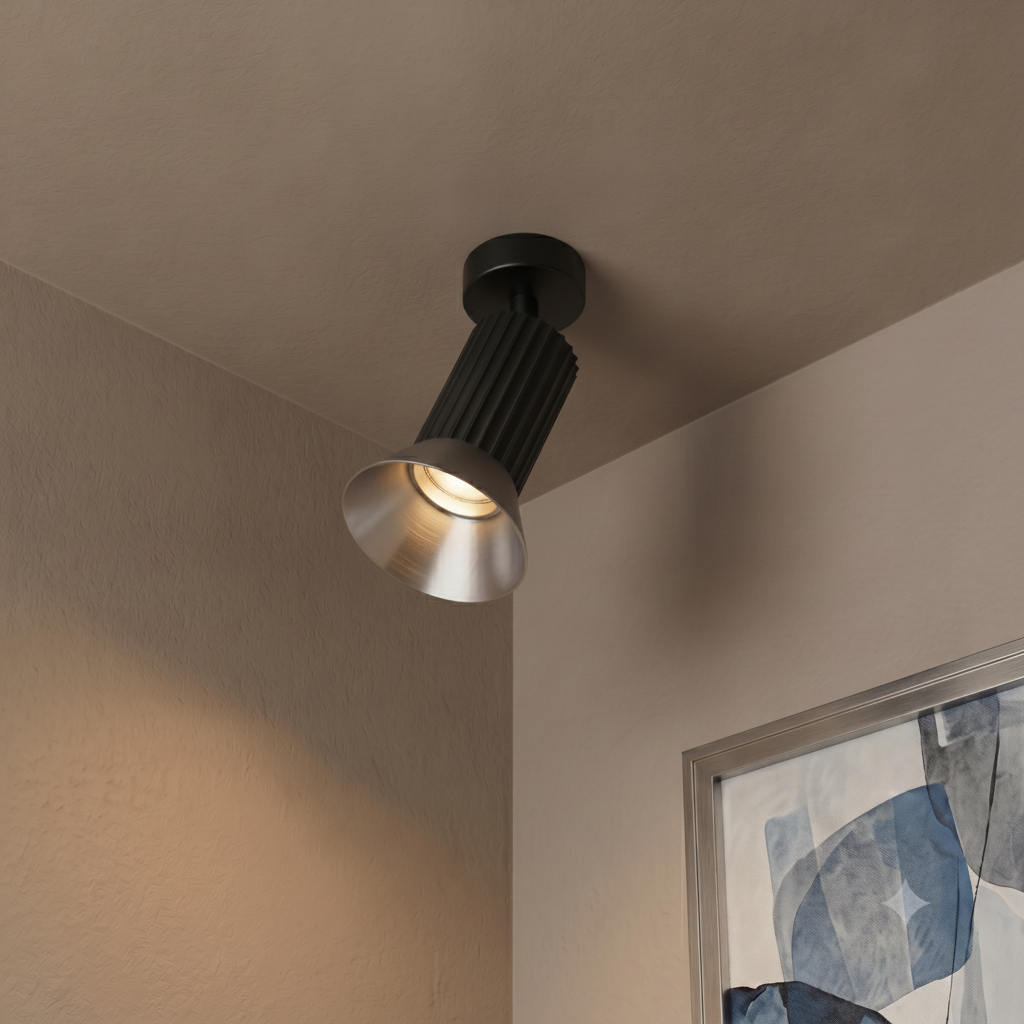 Lyora PlafondspotLuvia richtbaar zwart met brons - 9011441