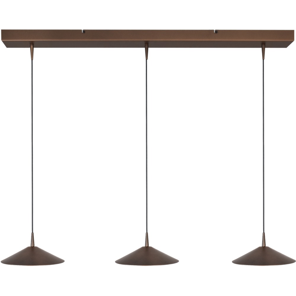 Masterlight 3-lichts hanglamp Ceppo cacao bruin Ø 22cm - 2151-15-15-100-3-22