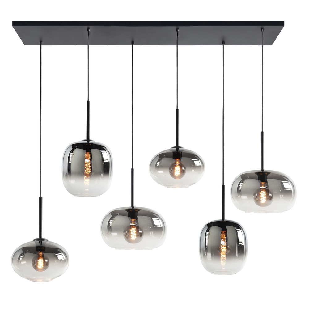 Highlight Hanglamp Bellini zwart 6-lichts recht - H5472.18