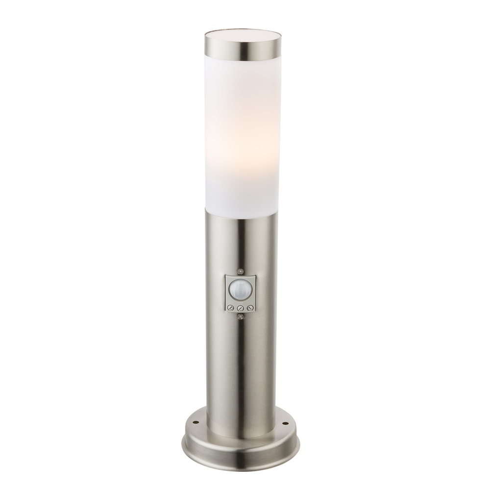 Globo Tuinlamp Boston Led RVS met wit en sensor - 3158SLED