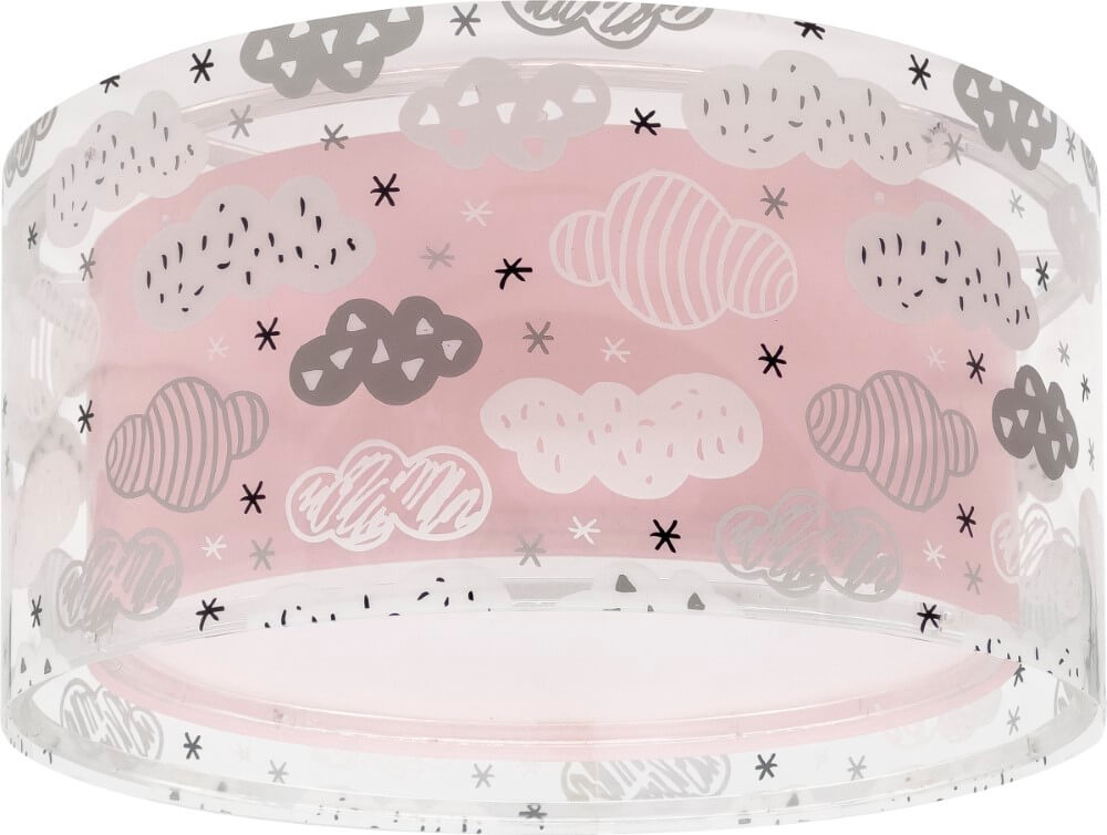 Dalber Wolken plafondlamp Clouds roze - 41416MS