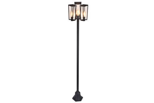 Lutec Unieke tuinlamp Pine 3-lichts zwart - 7196603012