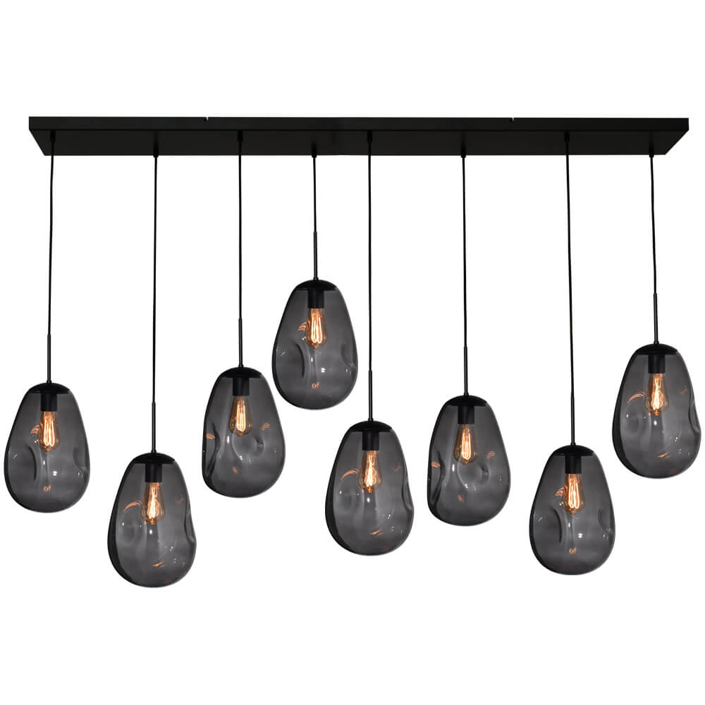 Masterlight HanglampLava 8x smoke glas Ø 22,5cm - 2761-05-160-25-80560