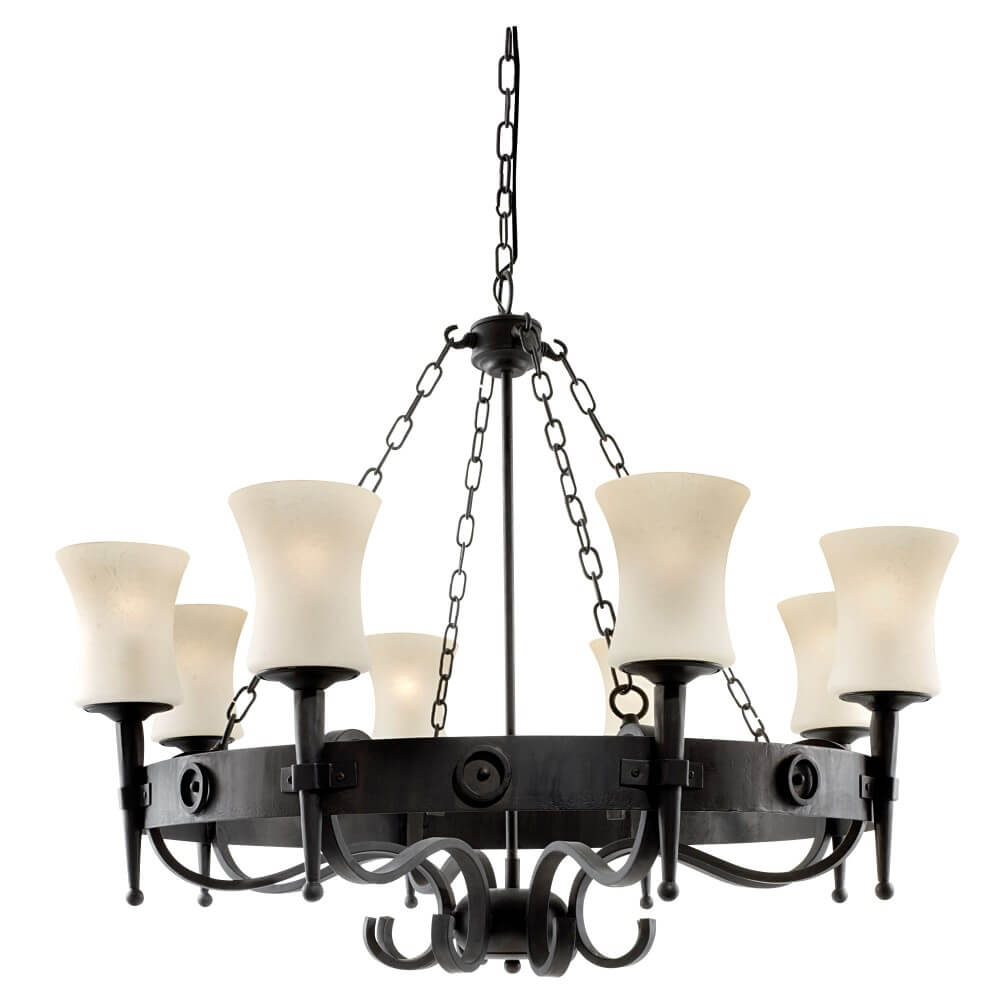 Searchlight Kasteel hanglampCartwheel Ø 88cm - 0818-8BK