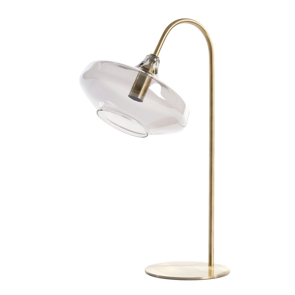 Light & Living Glazen bureaulampSolna messing mat - 1881012