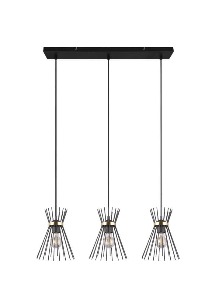 Trio HanglampRod design zwart 3-lichts - R31533080