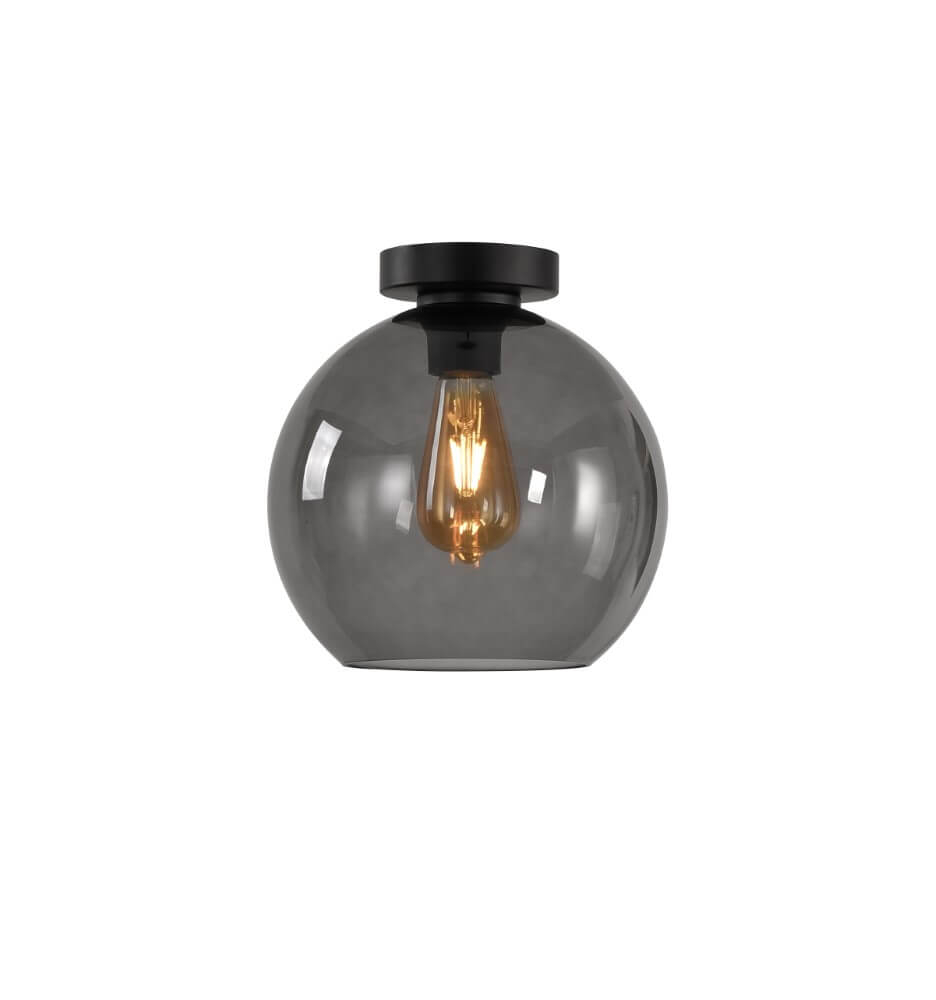 Artdelight PlafondlampMarino grijs glas Ø 25cm - PL MARINO-25 GR