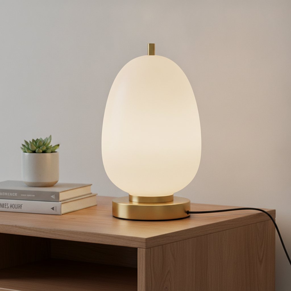 Lyora TafellampLato goud met wit - 121041