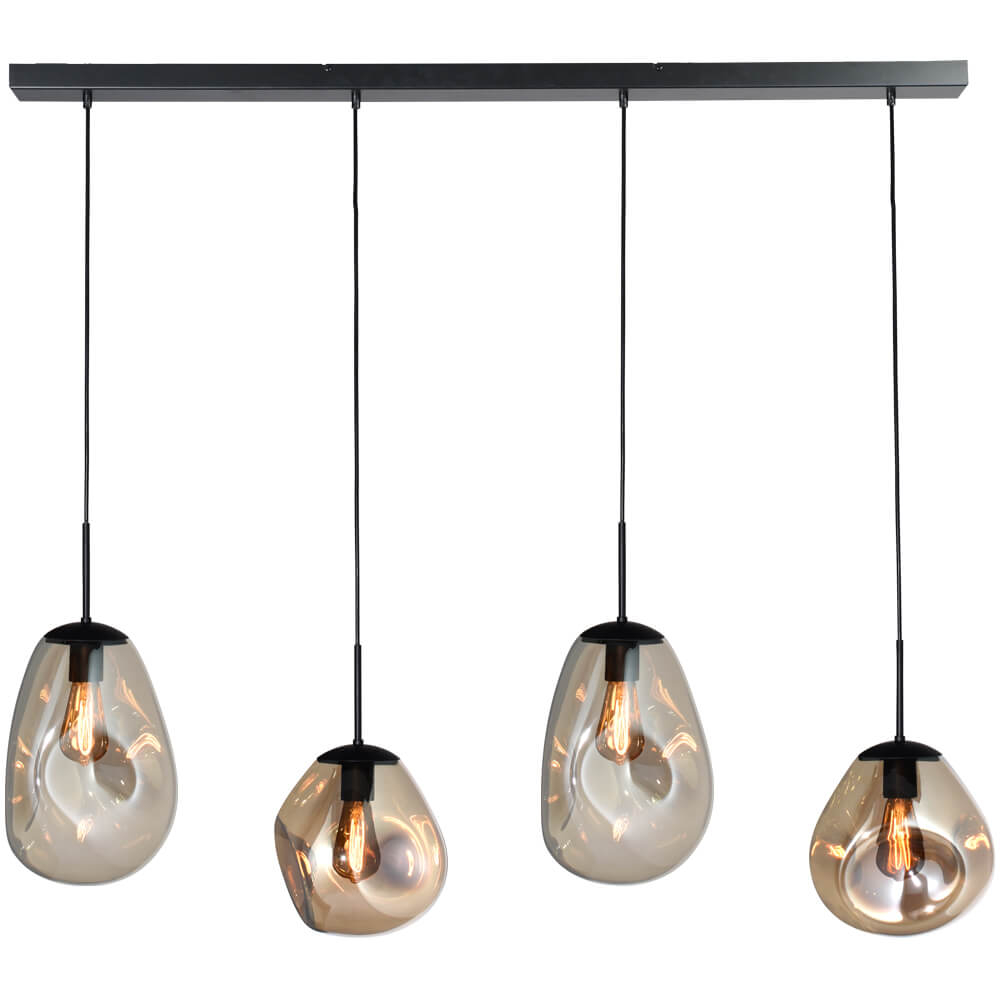 Masterlight Hanglamp Lava 4x goud glas - 2761-05-130-4-02-12