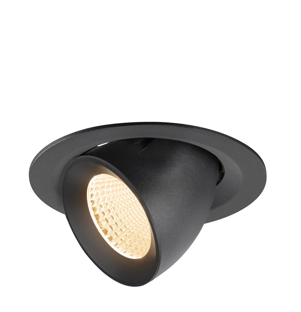 SLV InbouwspotNuminos Gimble M zwart 2700K - 40gr - 1009544
