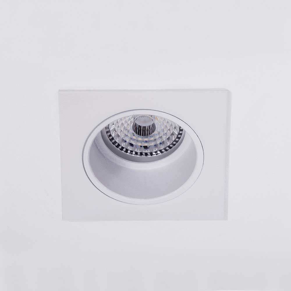 Artdelight Witte inbouwspot vierkantDownel 9cm - DL 2708 WH afbeelding