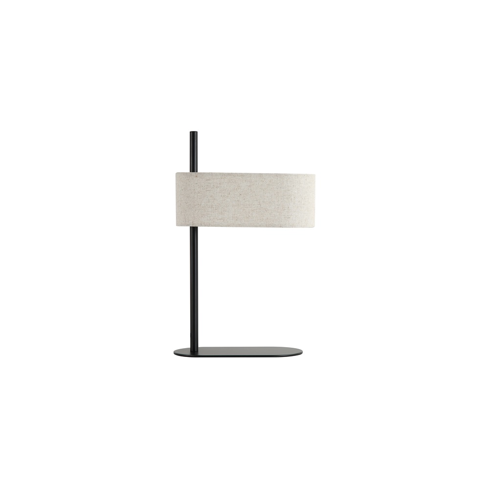 Searchlight Tafellamp Hessian zwart met linnen kap - EU30501BK