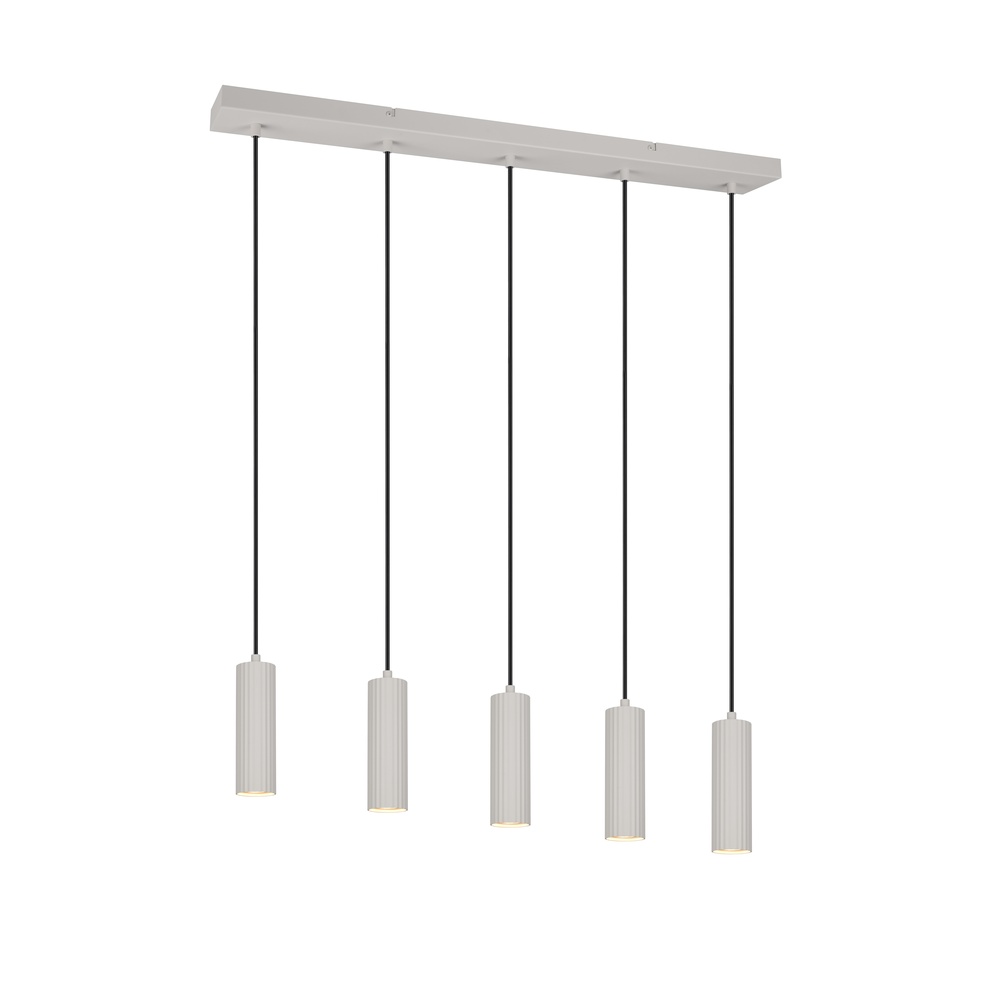Trio 5-lichts hanglamp Soka grijs - 367700576