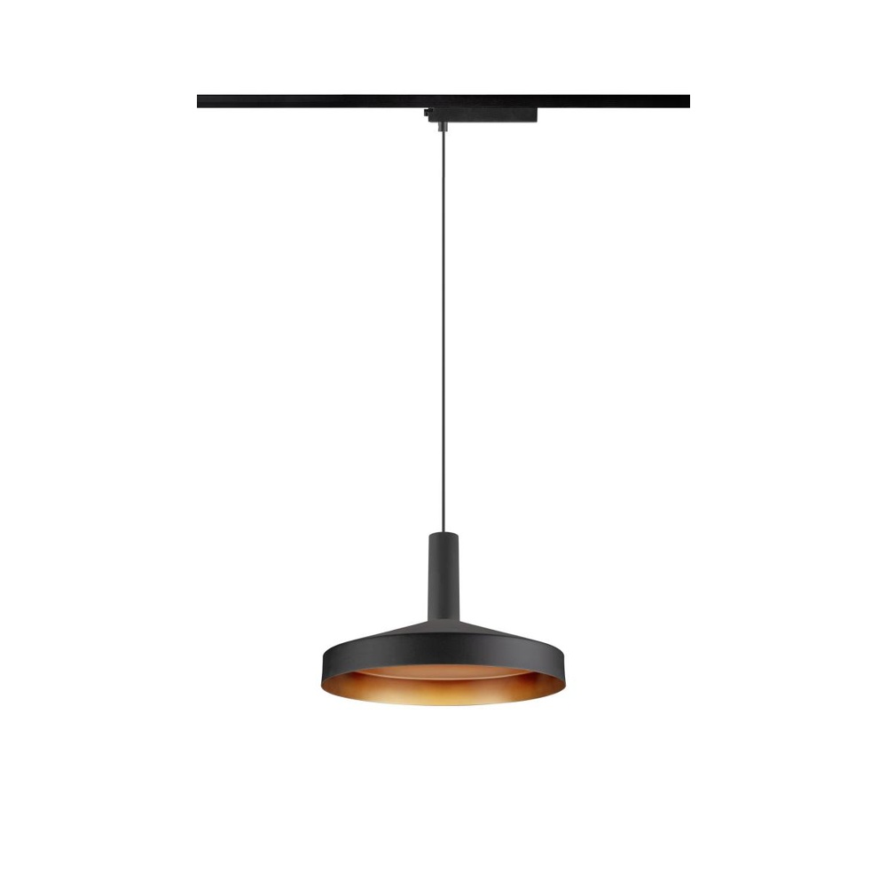 SLV Hanglamp voor rail Lalu 1-fase zwart Ø 24cm - 1010799